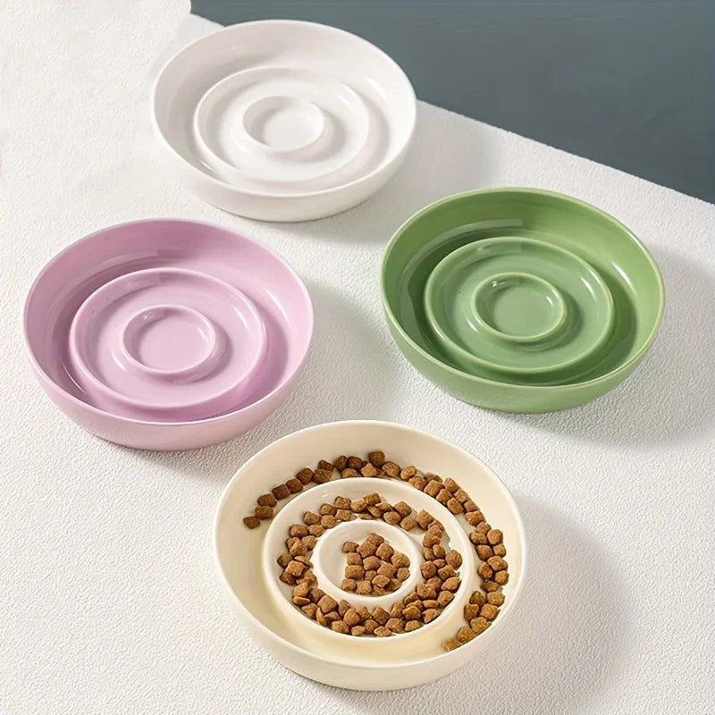 Ceramic Cat Dog Slow Food
