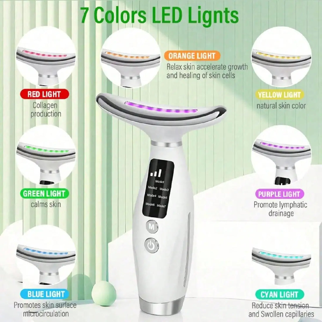 Color Light Face And Neck Beauty Device